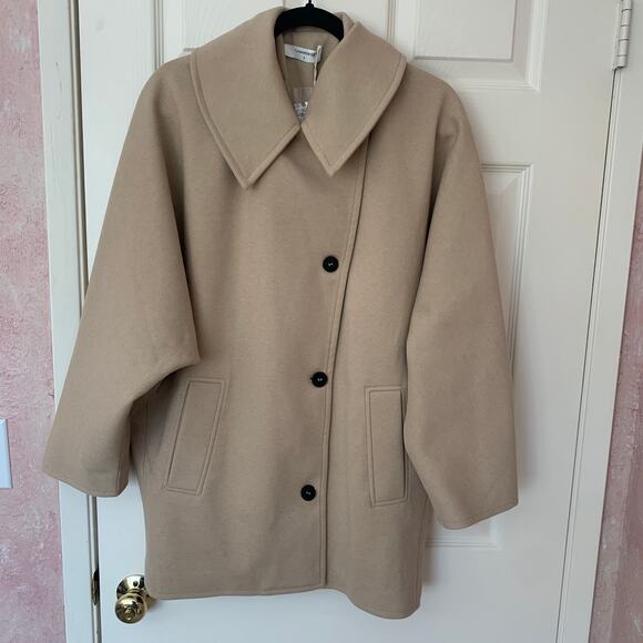 Commense Jackets & Blazers - BNWT Commense Button-up Coat Jacket | Beige Khaki | Size Small